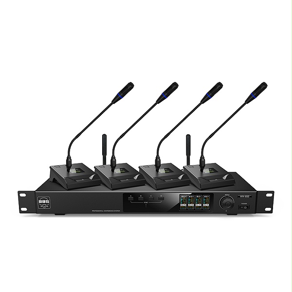 BBS商用話筒 WH-850 1拖4無線會議話筒 無線會議麥克風 手持話筒 頭戴式話簡