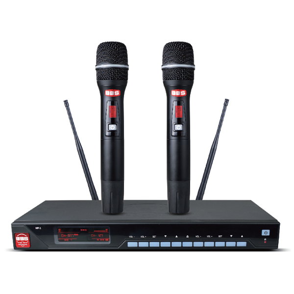 BBS娛樂話筒 HP-1 一拖二無線話筒 無線麥克風(fēng) 真分集話筒 舞臺演出會議婚慶主持