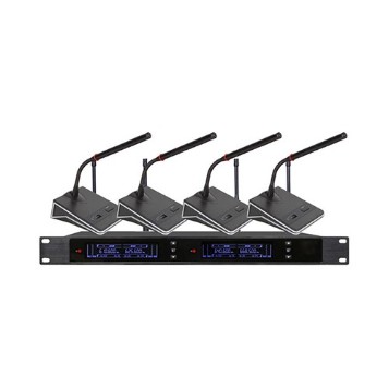 ZOBO 會(huì)議室系統(tǒng) 全網(wǎng)絡(luò)化音頻 FN-AWH104 一拖四無(wú)線會(huì)議話筒