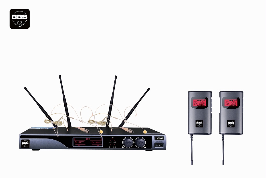 頭戴話筒BBS商用話筒 U-5300D 舞臺(tái)演出麥克風(fēng) 無(wú)線麥克風(fēng) 無(wú)線會(huì)議話筒-BBS話筒